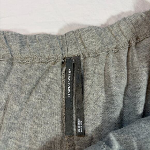 Anthropologie womens button front wide leg grey lounge pants. Size L - Picture 4 of 6